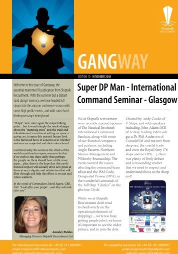 Super DP Man - International Command Seminar ... - ShiptalkJOBS