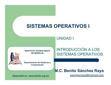 SISTEMAS OPERATIVOS I - MC Benito SÃ¡nchez Raya