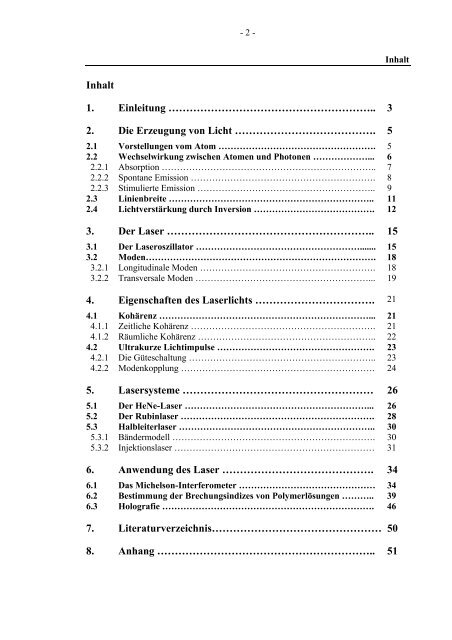 Physik-Facharbeit: Laser - Grundlagen, Systeme und Anwendung