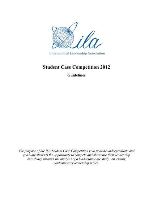 Student Case Competition 2012 - International Leadership Association