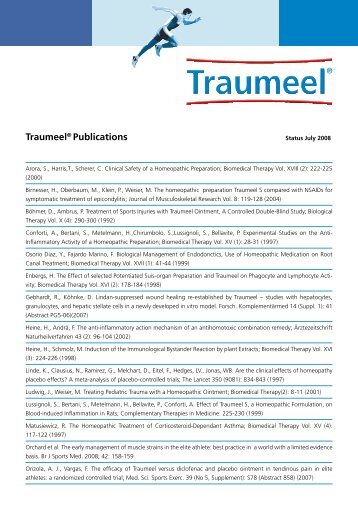 Traumeel® Publications - Heel