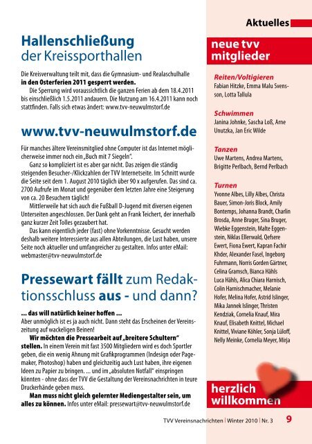 90 Jahre TVV -  TVV Neu Wulmstorf von 1920 eV