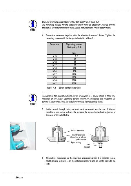 Operating Manual Unbalance Motors - AViTEQ Triltechniek