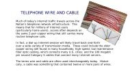 TELEPHONE WIRE AND CABLE - FCC