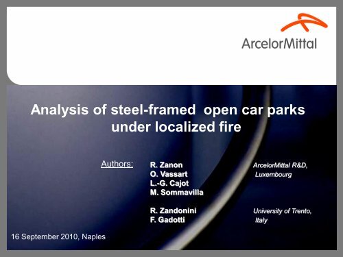 Analysis of steel-framed open car parks under localized fire