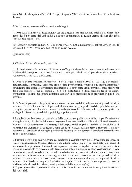 Elezioni Amministrative 12-13 GIUGNO 2004 - Vademecum