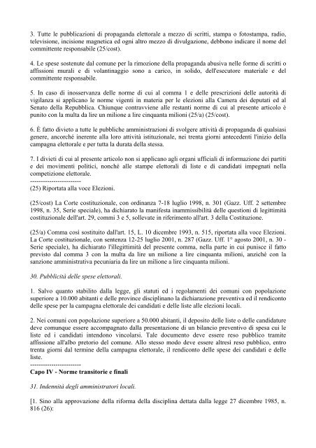 Elezioni Amministrative 12-13 GIUGNO 2004 - Vademecum