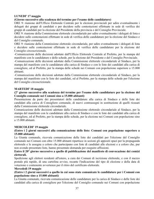 Elezioni Amministrative 12-13 GIUGNO 2004 - Vademecum