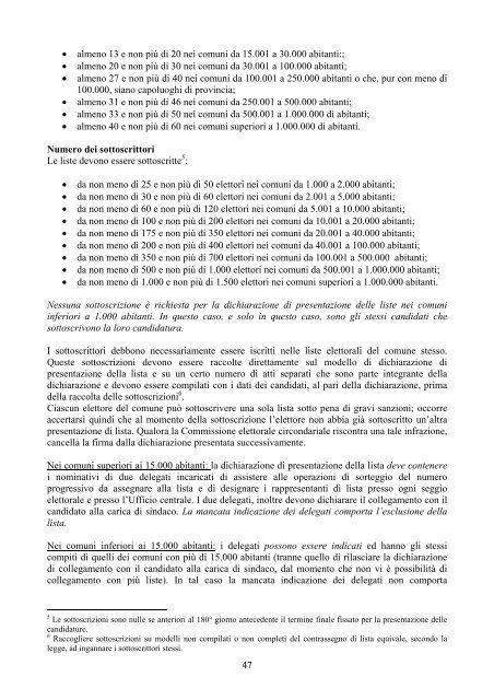 Elezioni Amministrative 12-13 GIUGNO 2004 - Vademecum