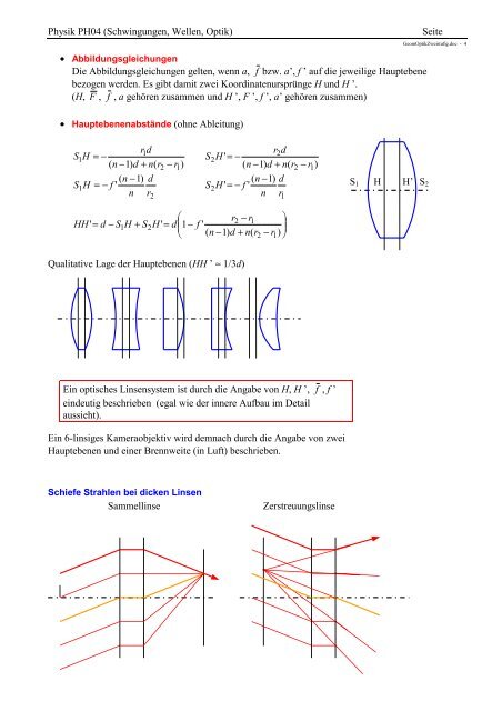 Physik PH04 (Schwingungen, Wellen, Optik) 2.3.2 Zweistufiges ...