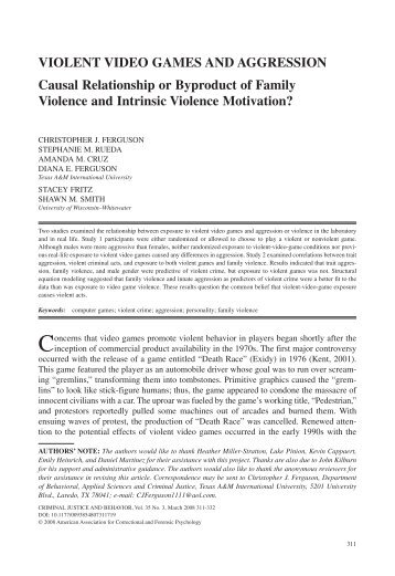violence in the media causes aggression violence in the media causes aggression