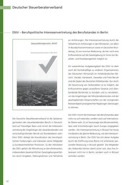 GeschÃ¤ftsbericht 2007/2008 - Steuerberaterverband eV KÃ¶ln