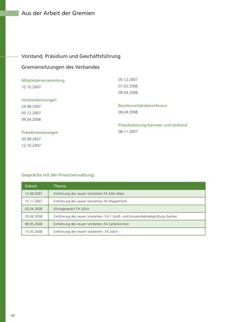 GeschÃ¤ftsbericht 2007/2008 - Steuerberaterverband eV KÃ¶ln