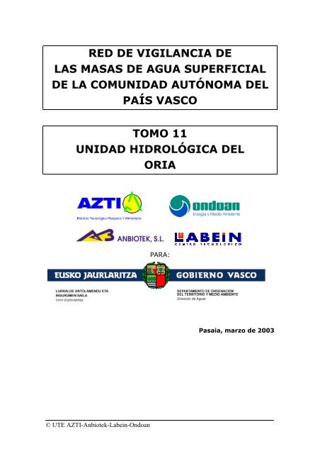 red de vigilancia de las masas de agua superficial de la comunidad ...