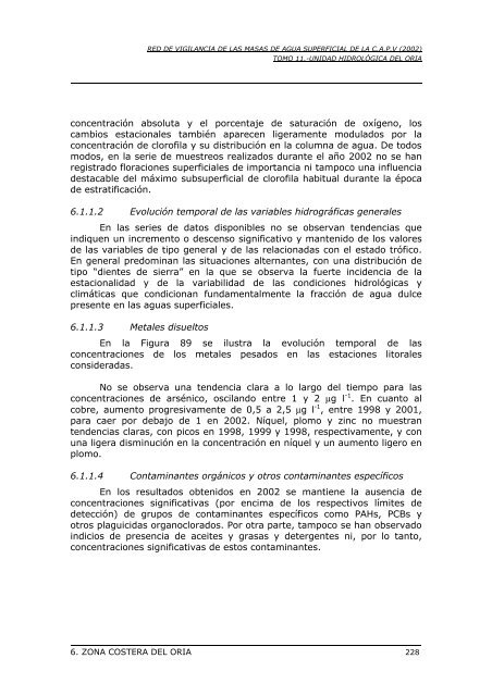 red de vigilancia de las masas de agua superficial de la comunidad ...