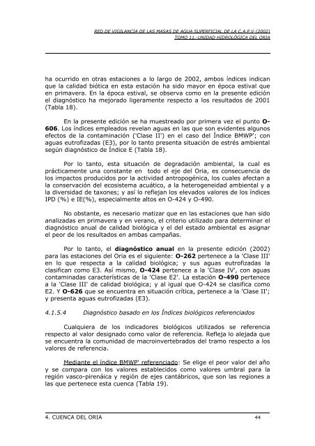 red de vigilancia de las masas de agua superficial de la comunidad ...