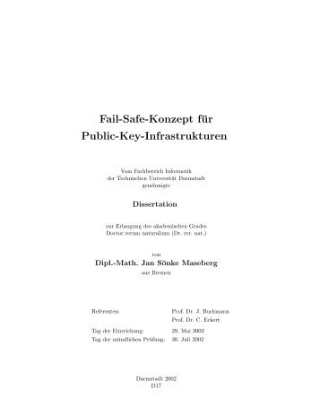 Fail-Safe-Konzept für Public-Key-Infrastrukturen - tuprints ...