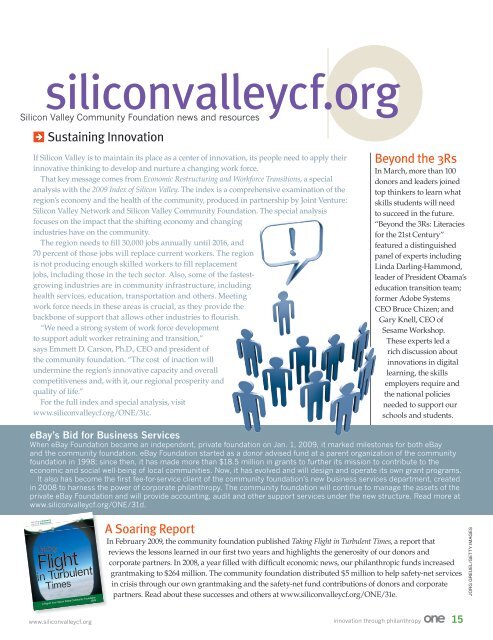 Innovation Through Philanthropy - Silicon Valley Community ...