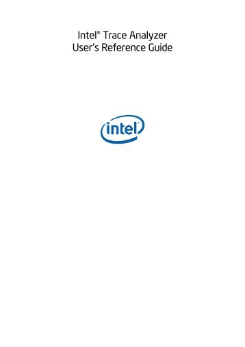 IntelÃ‚Â® Trace Analyzer User's Reference Guide