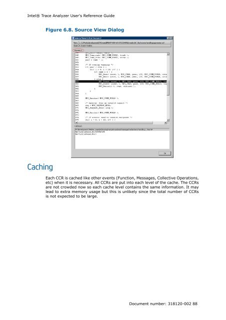 IntelÃ‚Â® Trace Analyzer User's Reference Guide