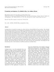 Formation mechanisms of colloidal silica via sodium silicate