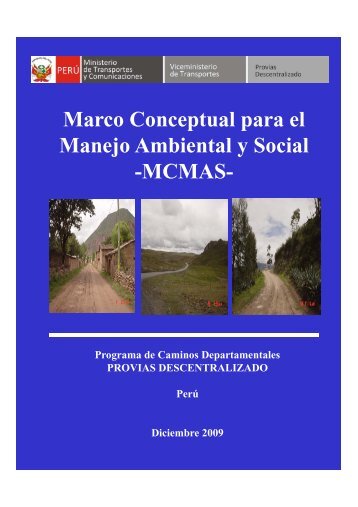 Marco Conceptual para el Manejo Ambiental y Social - Gobierno ...