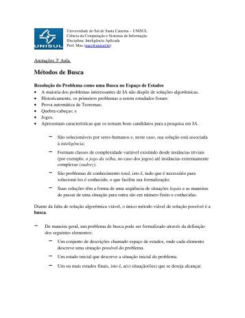 Métodos de Busca - Unisul
