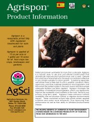 agrispon product information - Agrisciences.com