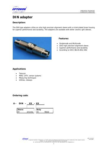 DIN adapter - OPTOKON as