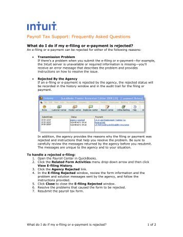 Payroll Tax Support - Intuit