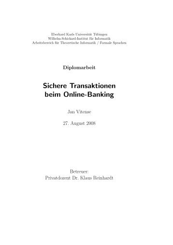 Sichere Transaktionen beim Online-Banking - Lehrstuhl Technische ...