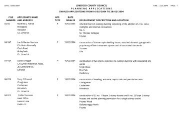 file number limerick county council planningapplications invalid