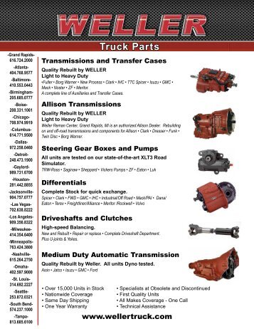 weller truck parts