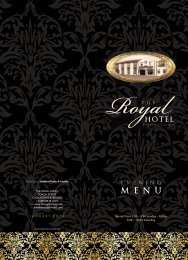 Evening Menu - The Royal Hotel