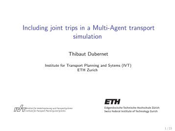 Including joint trips in a Multi-Agent transport simulation - MATSim