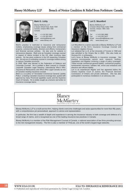 A Canadian Roadmap - Blaney McMurtry LLP