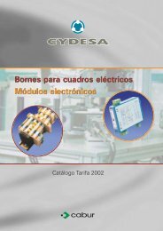 Catálogo Bornes para cuadros eléctricos - Cydesa