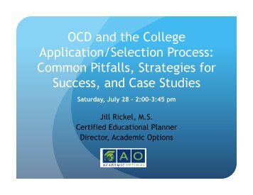 OCD and the College Application Process - Obsessive-Compulsive ...