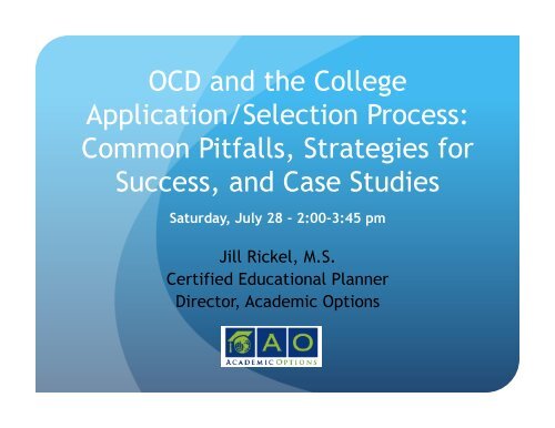 OCD and the College Application Process - Obsessive-Compulsive ...