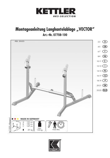 Montageanleitung Langhantelablage „VECTOR”