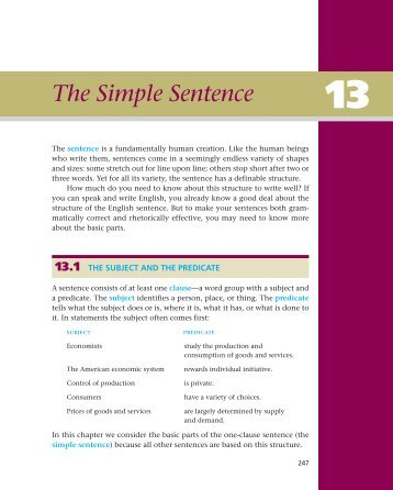 The Simple Sentence - ESL Teachers Board