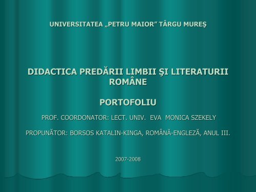 Moara lui CÄlifar - G. Galaction - Universitatea"Petru Maior"