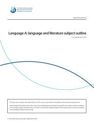 Language A: language and literature subject outline - International ...