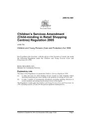 Child-minding in Retail Shopping Centres
