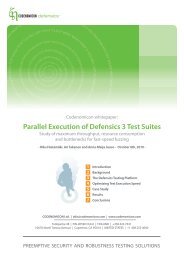 Parallel Execution of Defensics 3 Test Suites - Codenomicon