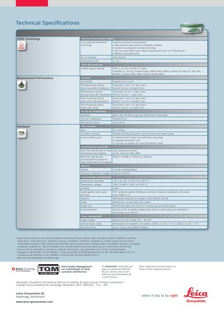 Leica Viva GNSS GS12 receiver Datasheet - C.R.Kennedy and Co