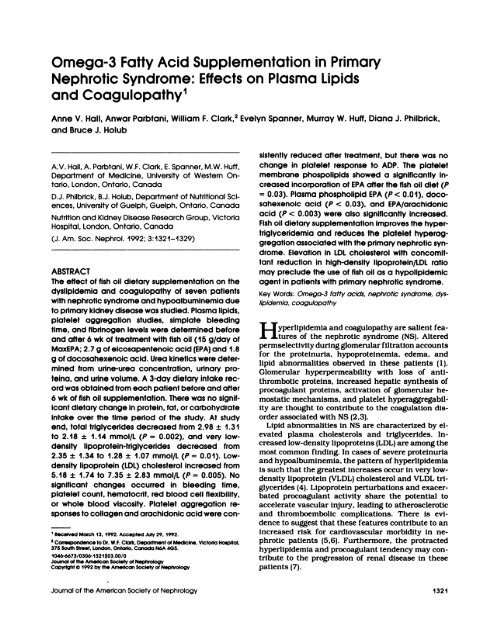 Omega-3 Fatty Acid Supplementation in Primary Nephrotic Syndrome