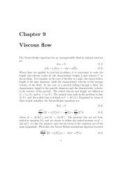 Chapter 9 Viscous flow