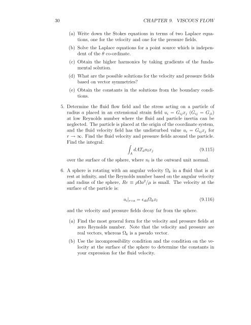Chapter 9 Viscous flow