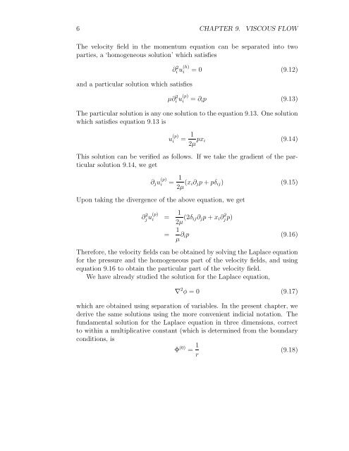 Chapter 9 Viscous flow